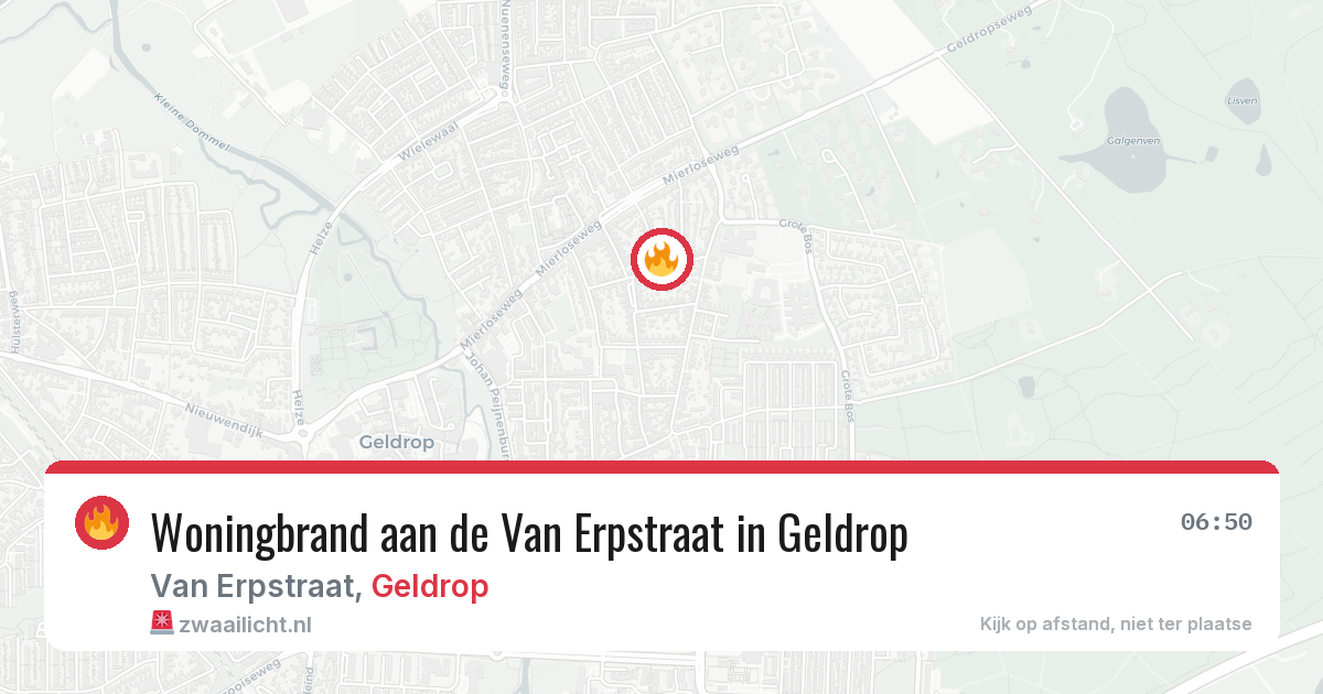 Woningbrand aan de Van Erpstraat in Geldrop — 9 mei 2026