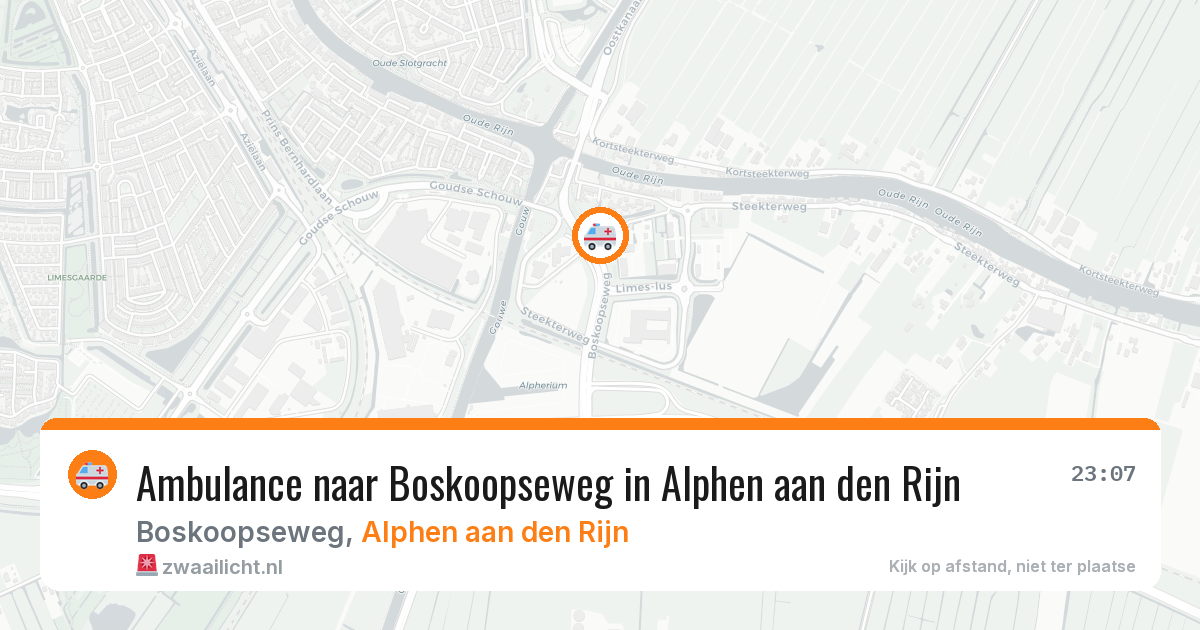 Ambulance naar Boskoopseweg in Alphen aan den Rijn — 3 jul 2026