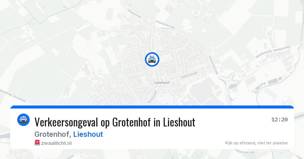 Verkeersongeval op Grotenhof in Lieshout — 24 jan 2026