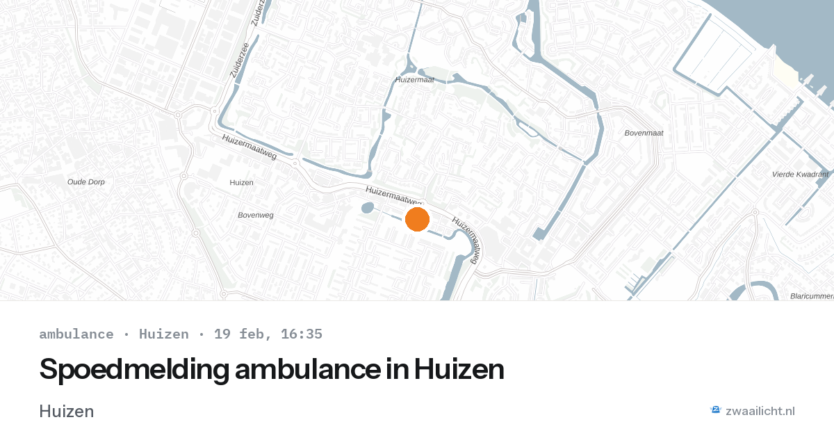 Spoedmelding ambulance in Huizen — 19 feb 2026