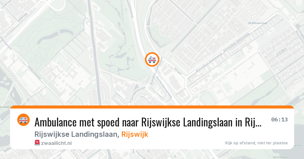 Ambulance met spoed naar Rijswijkse Landingslaan in Rijswijk — 3 aug 2026