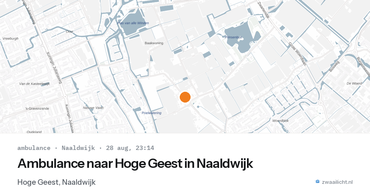 Ambulance naar Hoge Geest in Naaldwijk — 28 aug 2026