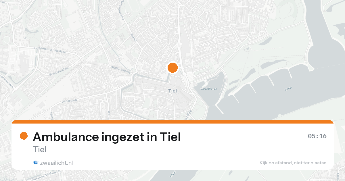 Ambulance ingezet in Tiel — 20 jun 2026