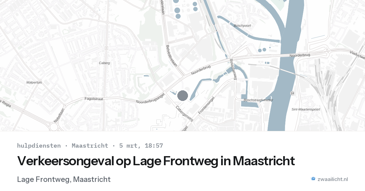 Verkeersongeval op Lage Frontweg in Maastricht — 5 mrt 2026