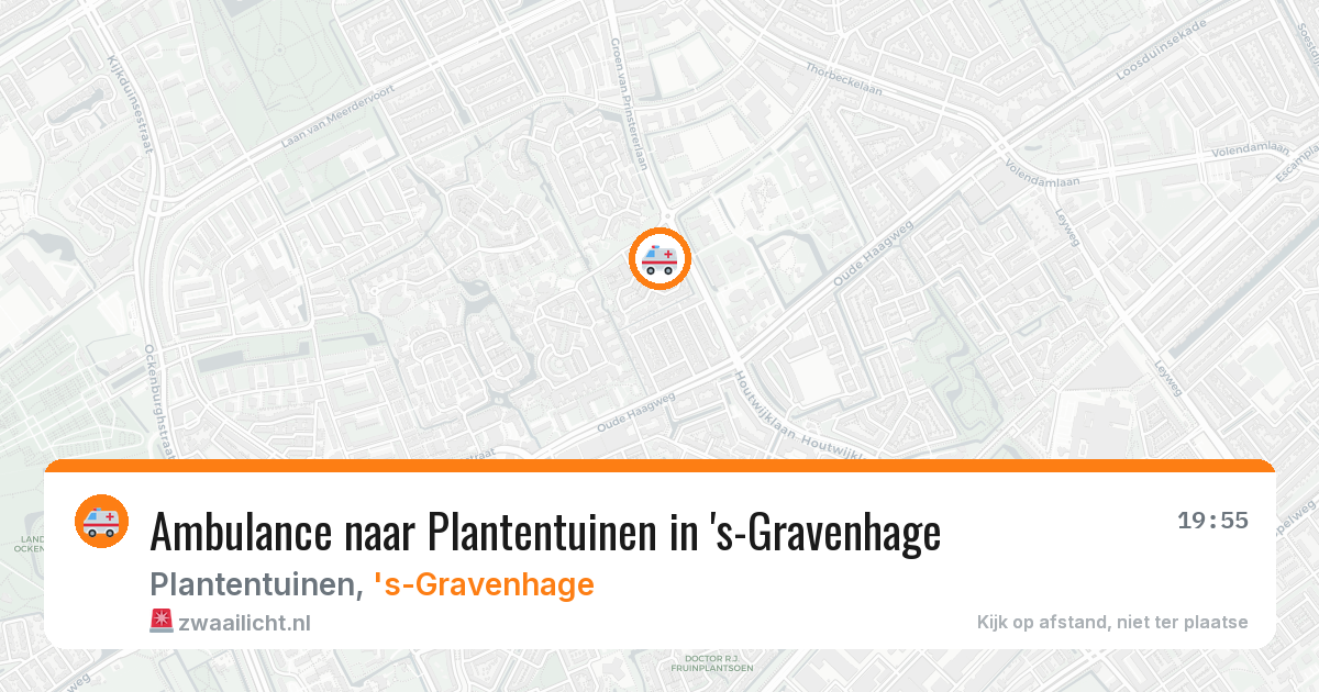 Ambulance naar Plantentuinen in 's-Gravenhage — 30 jun 2026