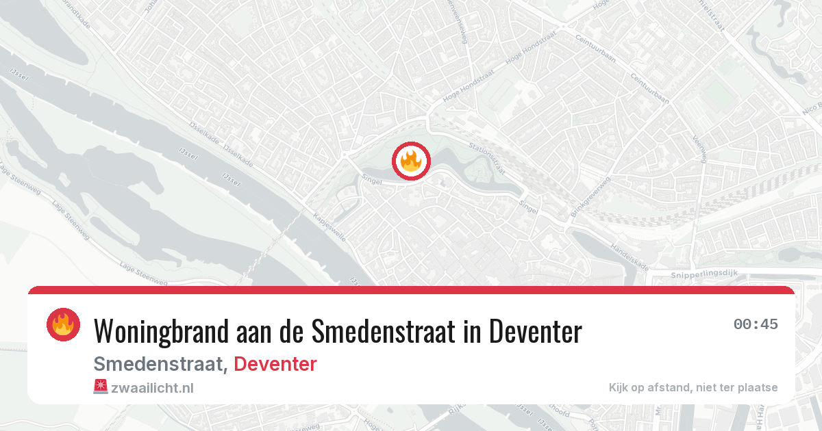 Woningbrand aan de Smedenstraat in Deventer — 14 mrt 2026