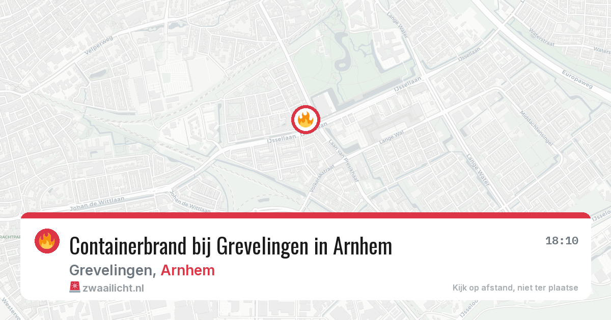 Containerbrand bij Grevelingen in Arnhem — 25 jun 2026