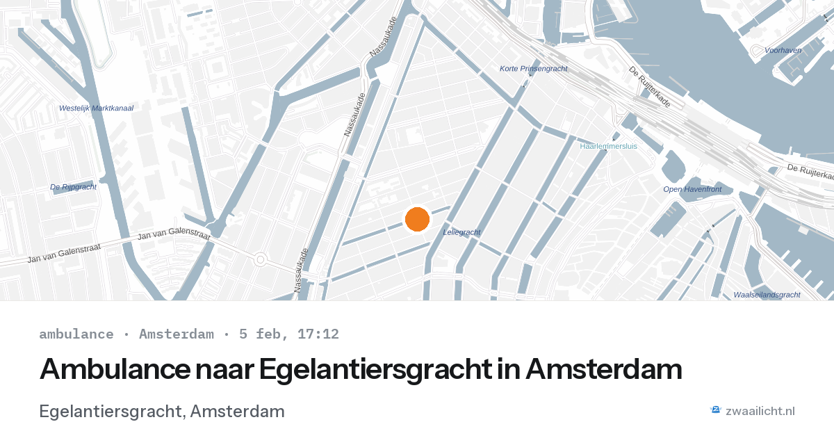 Ambulance naar Egelantiersgracht in Amsterdam — 5 feb 2026