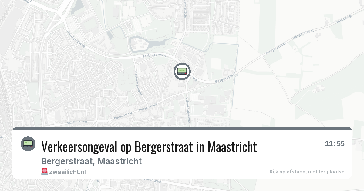 Verkeersongeval op Bergerstraat in Maastricht — 24 jul 2026