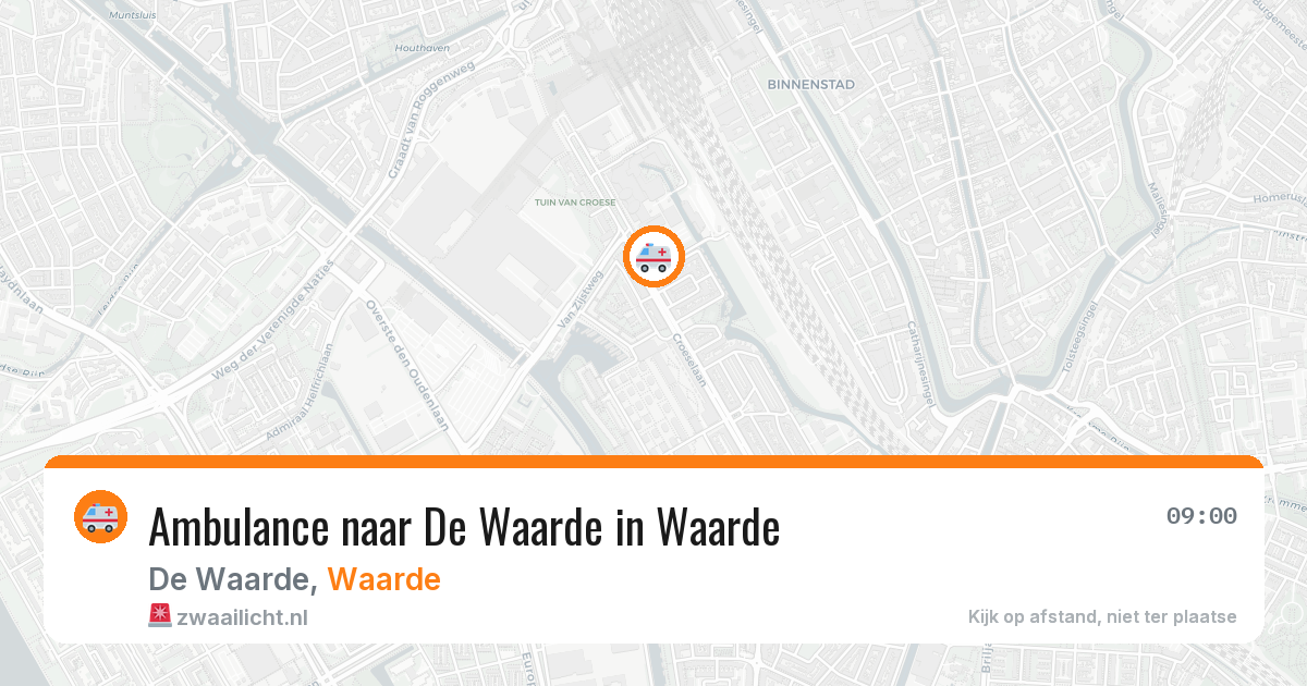 Ambulance naar De Waarde in Waarde — 21 jul 2026