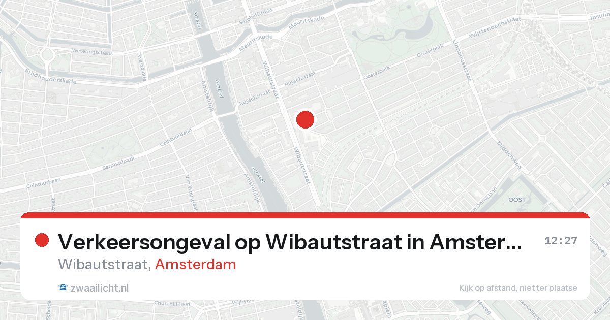Verkeersongeval op Wibautstraat in Amsterdam — 22 aug 2026