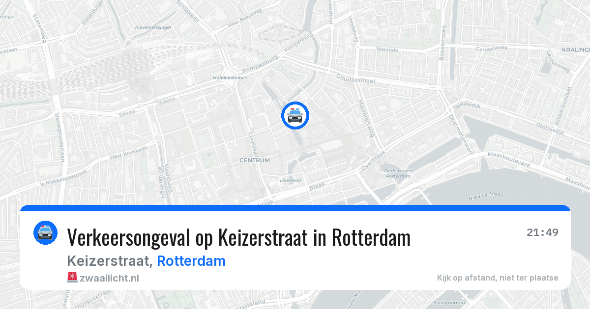 Verkeersongeval op Keizerstraat in Rotterdam — 19 mrt 2026