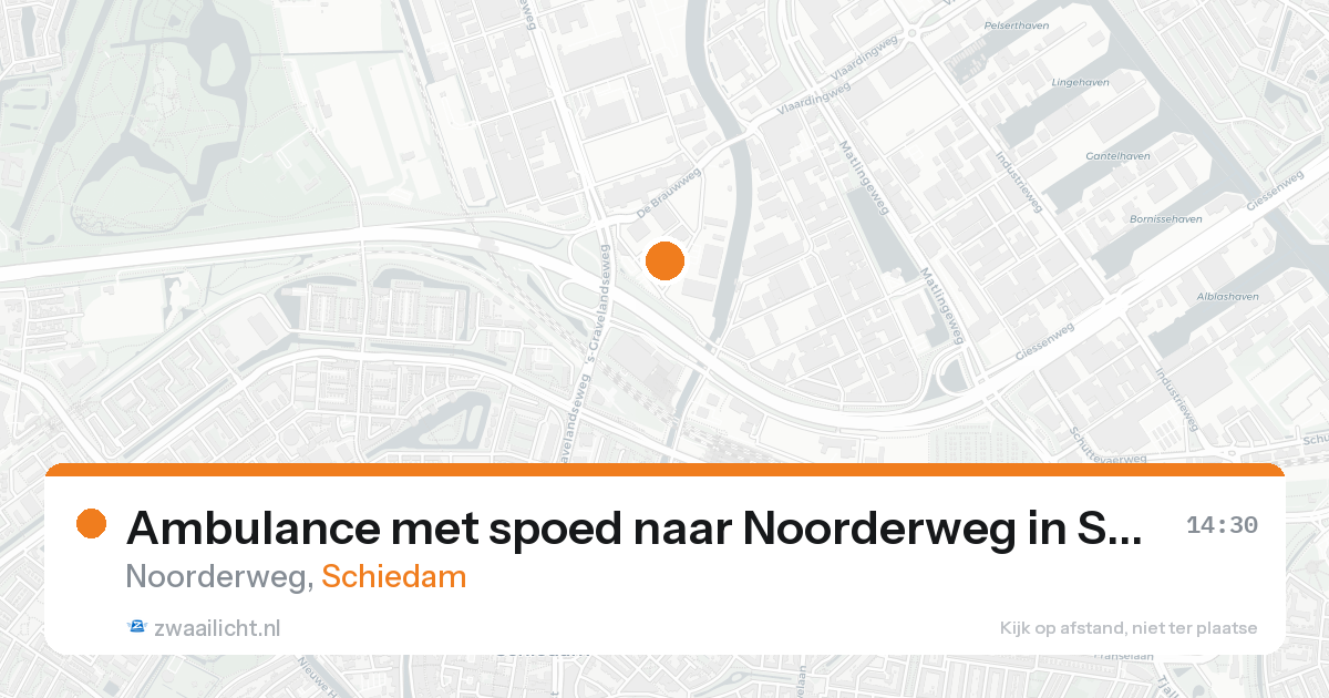 Ambulance met spoed naar Noorderweg in Schiedam — 20 aug 2026