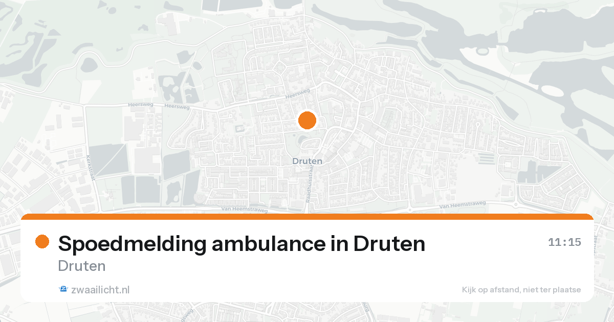 Spoedmelding ambulance in Druten — 25 jun 2026