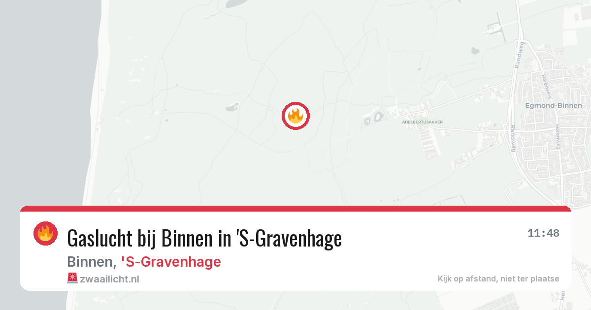 Gaslucht bij Binnen in 'S-Gravenhage — 13 aug 2026