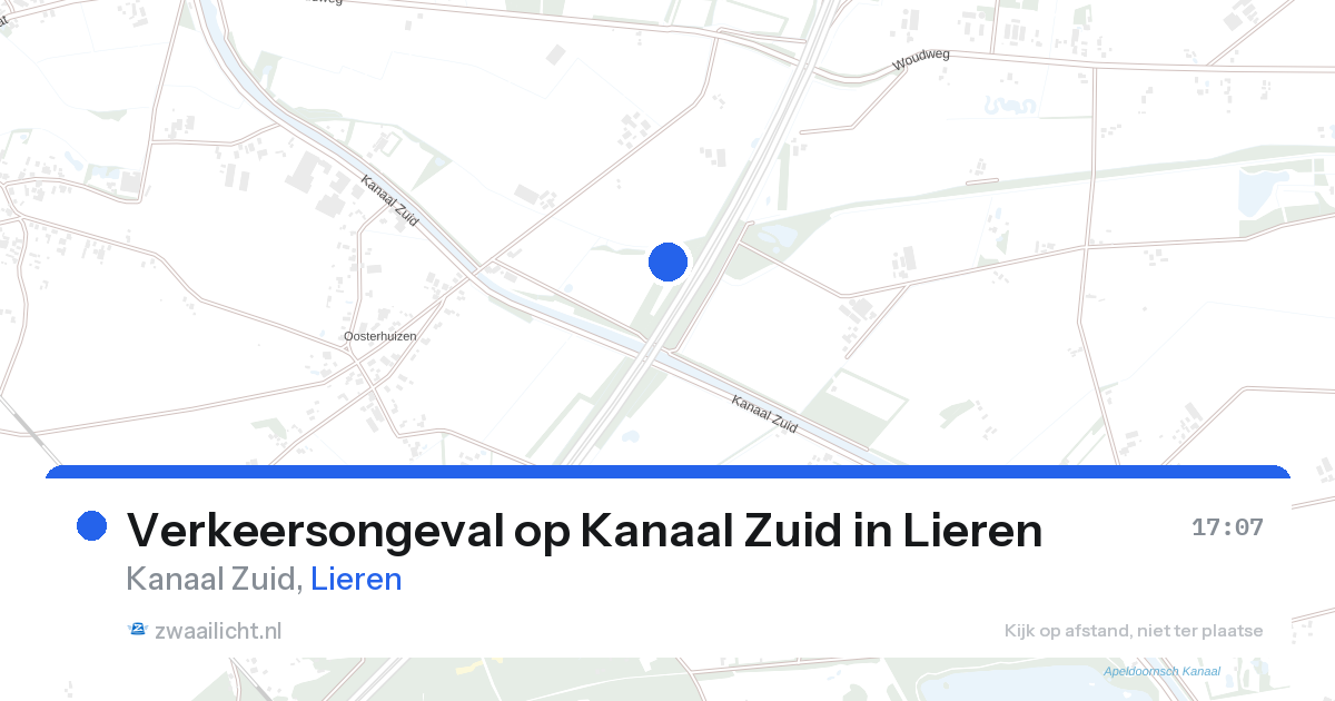 Verkeersongeval op Kanaal Zuid in Lieren — 19 aug 2026