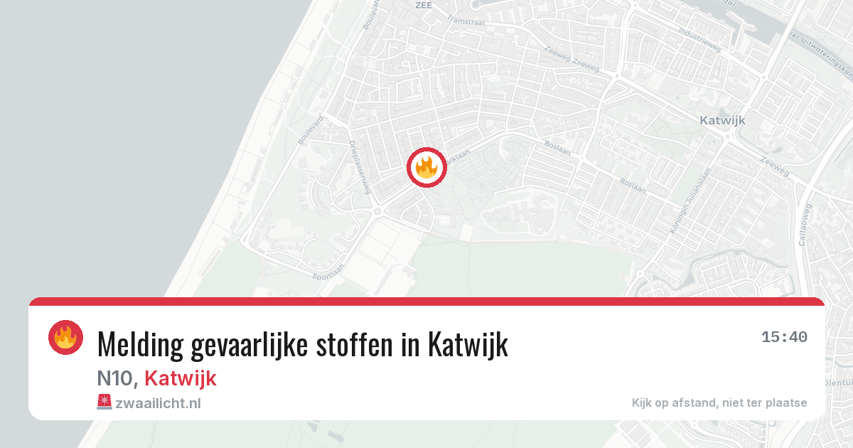 Melding gevaarlijke stoffen in Katwijk — 5 aug 2026
