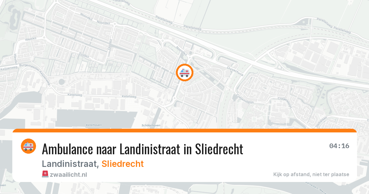 Ambulance naar Landinistraat in Sliedrecht — 23 jul 2026