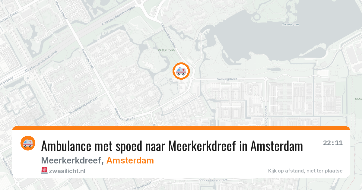 Ambulance met spoed naar Meerkerkdreef in Amsterdam — 27 apr 2026