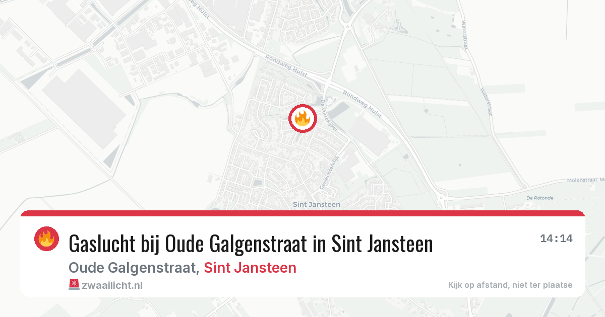Gaslucht bij Oude Galgenstraat in Sint Jansteen — 29 apr 2026