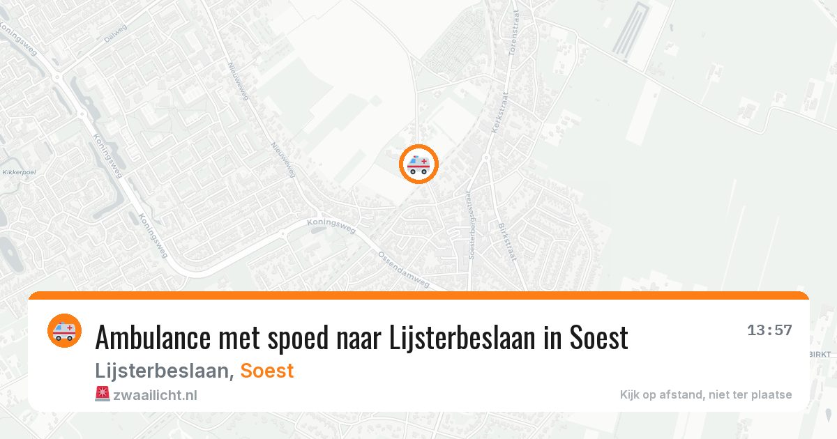 Ambulance met spoed naar Lijsterbeslaan in Soest — 4 mei 2026