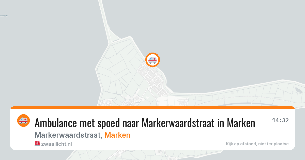 Ambulance met spoed naar Markerwaardstraat in Marken — 26 jan 2026