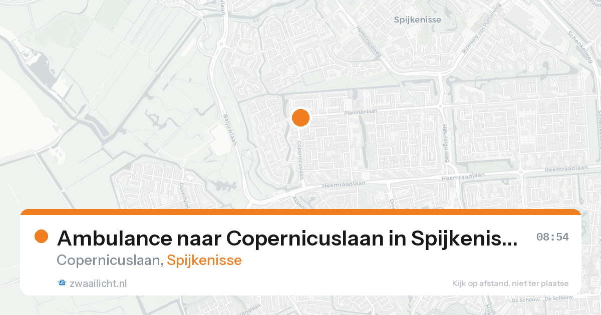Ambulance naar Copernicuslaan in Spijkenisse — 19 aug 2026