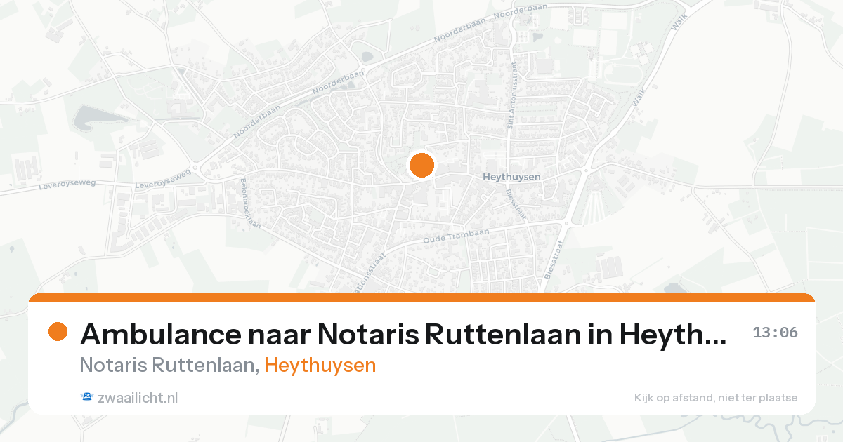 Ambulance naar Notaris Ruttenlaan in Heythuysen — 13 aug 2026
