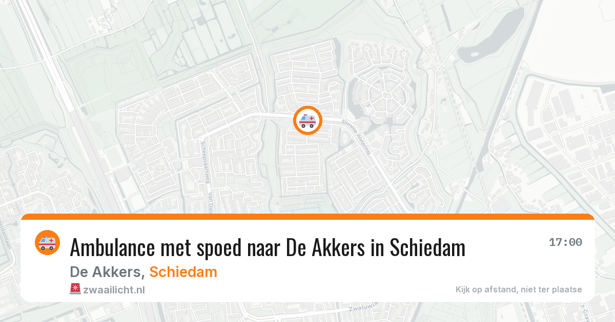 Ambulance met spoed naar De Akkers in Schiedam — 16 mei 2026