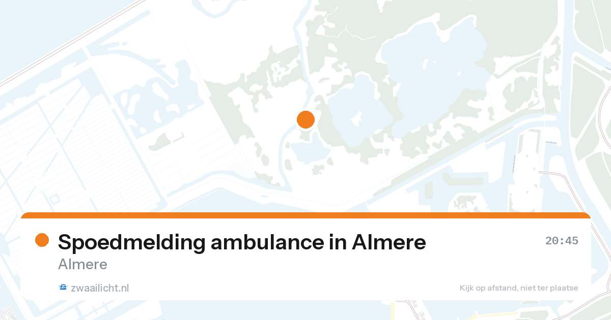 Spoedmelding ambulance in Almere — 26 aug 2026