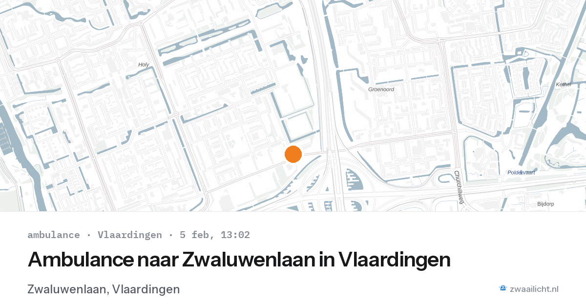 Ambulance naar Zwaluwenlaan in Vlaardingen — 5 feb 2026