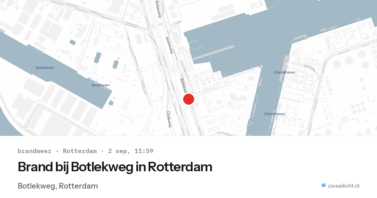 Brand bij Botlekweg in Rotterdam — 2 sep 2026