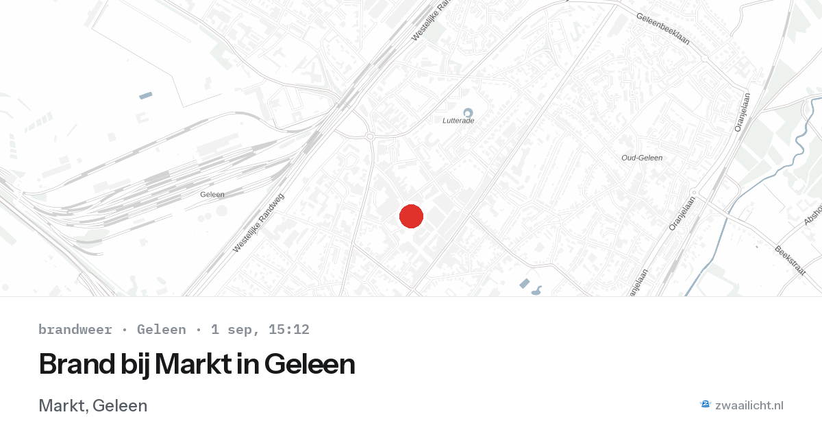 Brand bij Markt in Geleen — 1 sep 2026