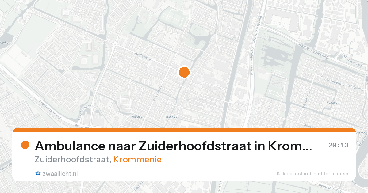 Ambulance naar Zuiderhoofdstraat in Krommenie — 20 aug 2026
