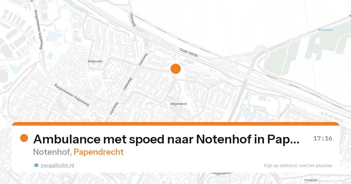 Ambulance met spoed naar Notenhof in Papendrecht — 28 aug 2026