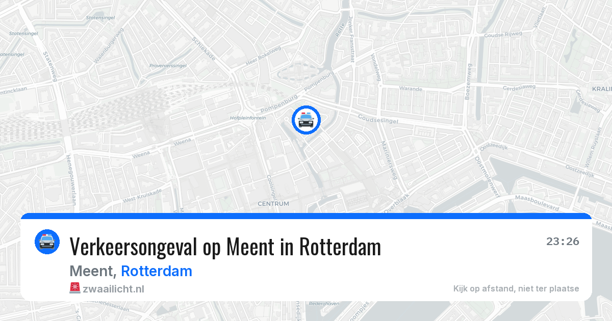 Verkeersongeval op Meent in Rotterdam — 2 mei 2026