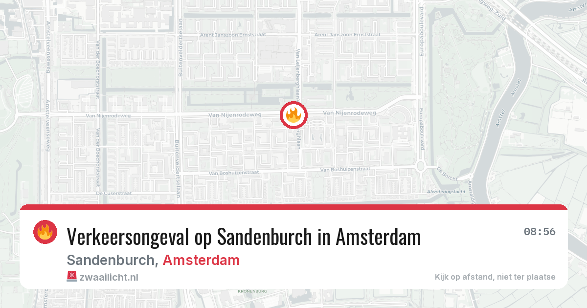 Verkeersongeval op Sandenburch in Amsterdam — 17 apr 2026