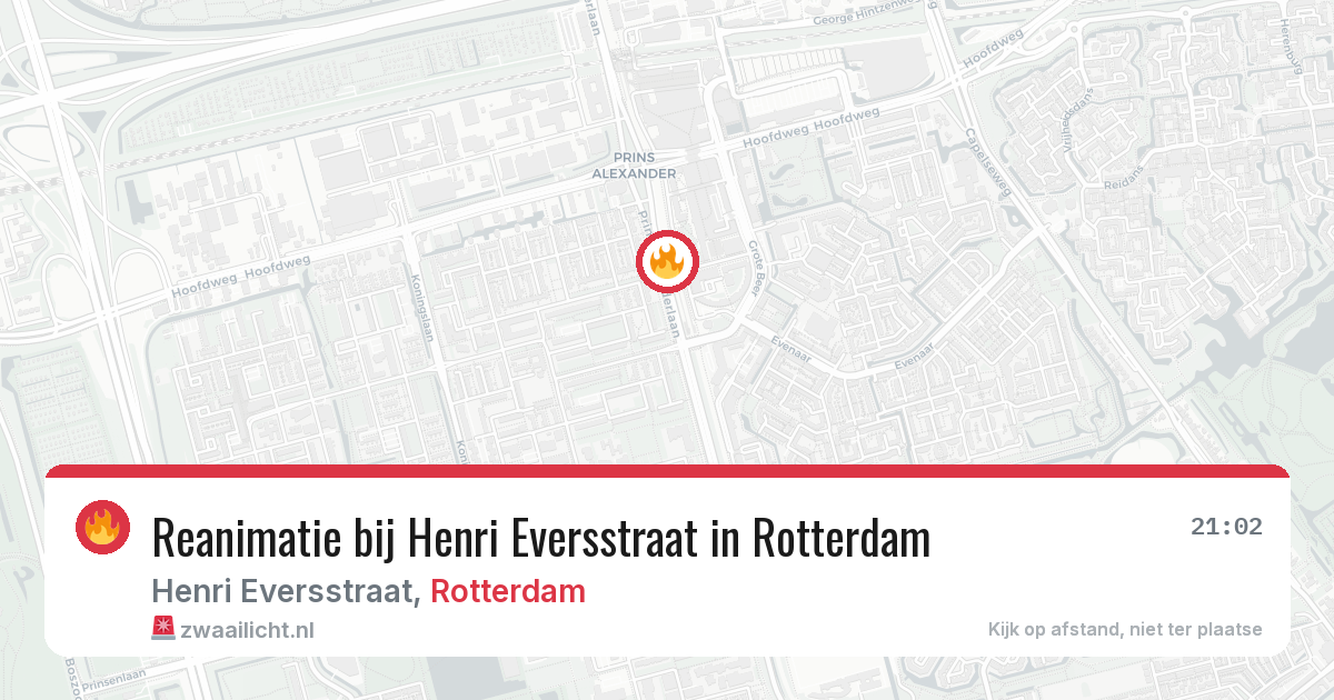 Reanimatie bij Henri Eversstraat in Rotterdam — 16 mrt 2026