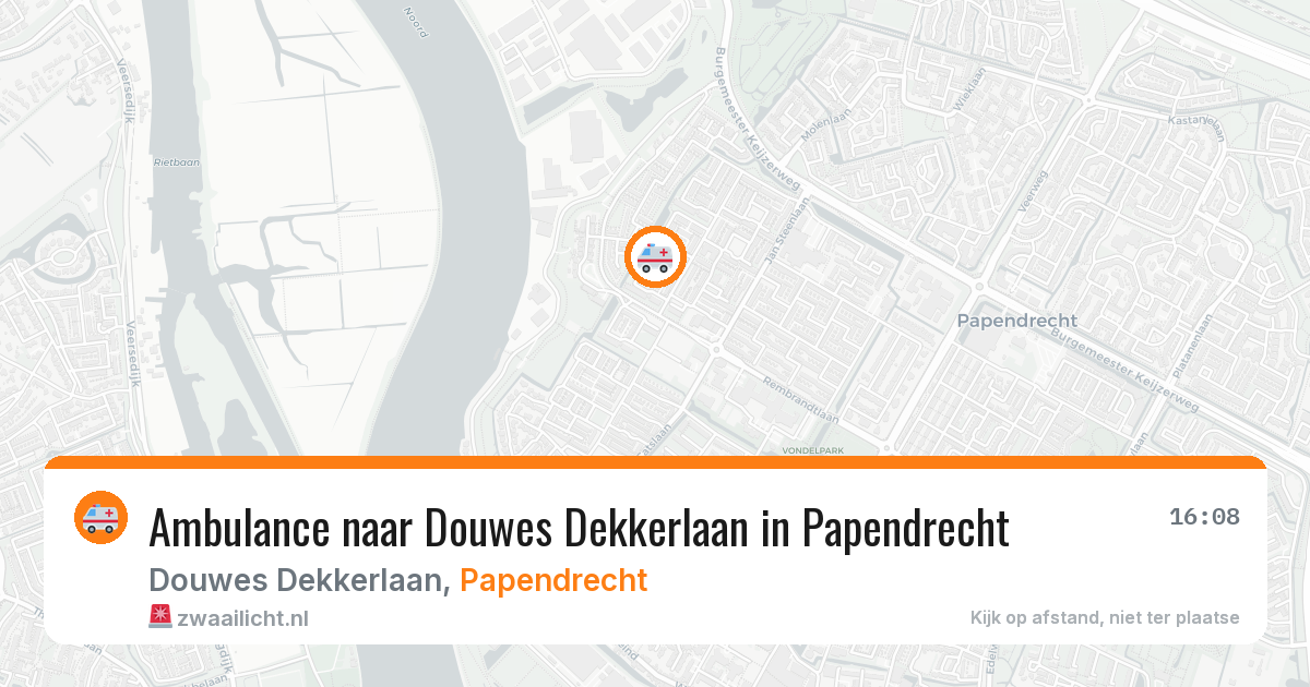 Ambulance naar Douwes Dekkerlaan in Papendrecht — 18 jun 2026