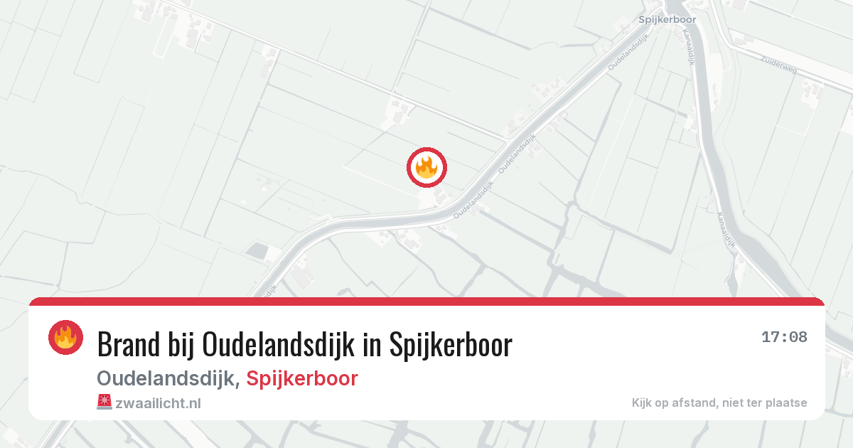 Brand bij Oudelandsdijk in Spijkerboor — 6 mei 2026