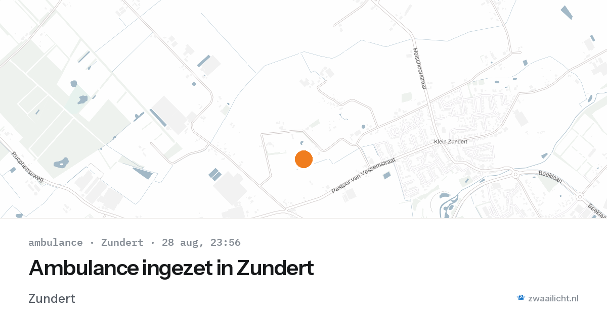 Ambulance ingezet in Zundert — 28 aug 2026