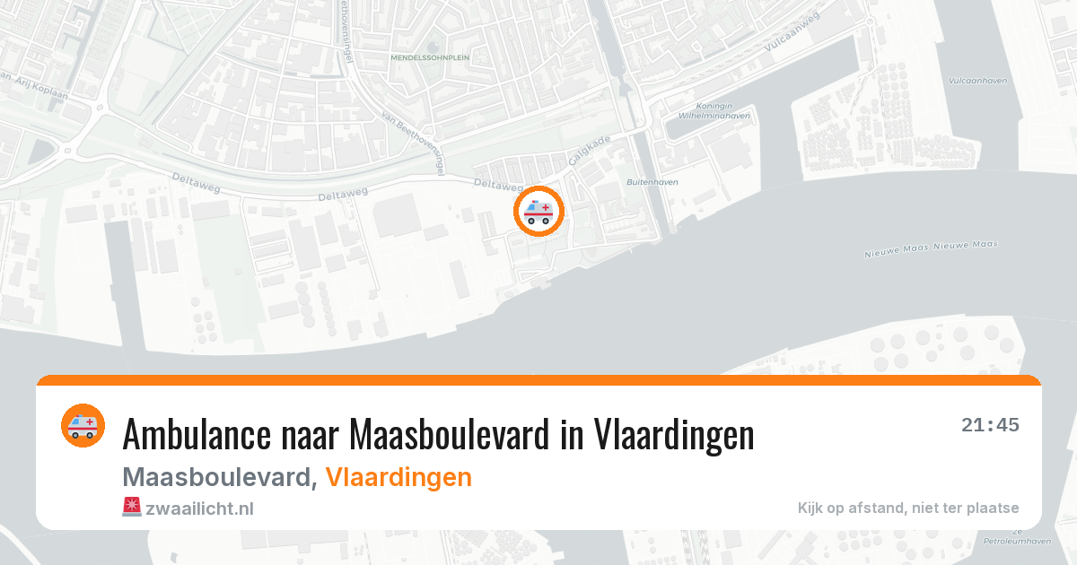 Ambulance naar Maasboulevard in Vlaardingen — 26 jun 2026
