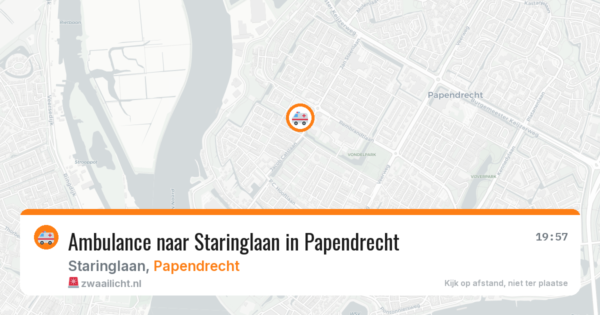 Ambulance naar Staringlaan in Papendrecht — 18 jul 2026