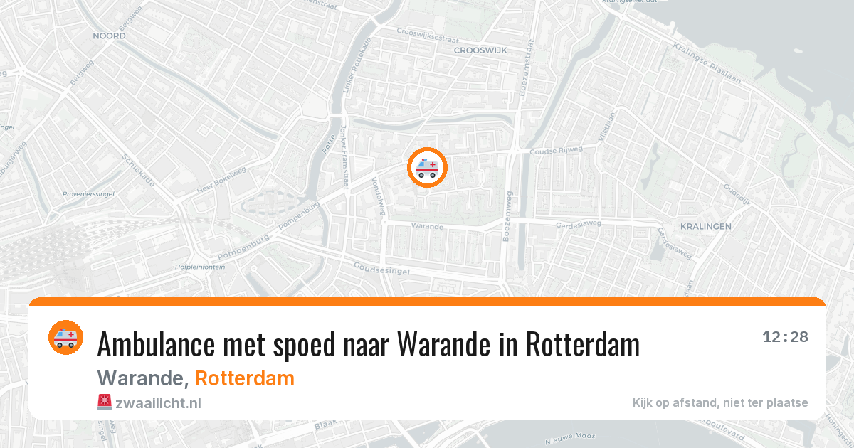 Ambulance met spoed naar Warande in Rotterdam — 1 apr 2026