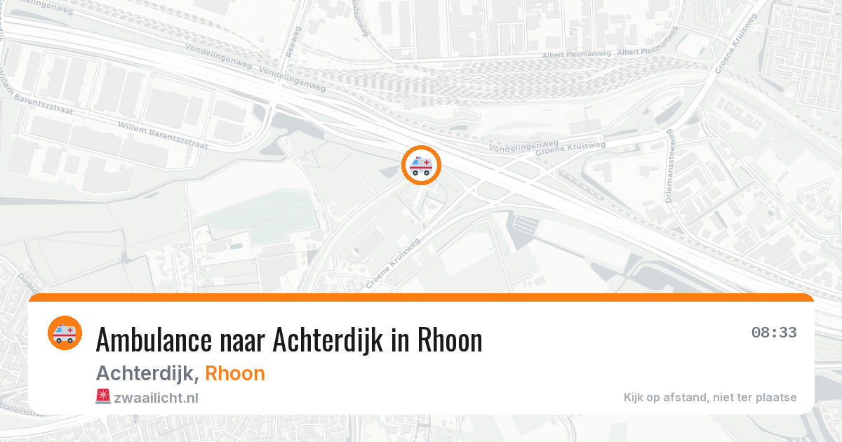 Ambulance naar Achterdijk in Rhoon — 10 jun 2026