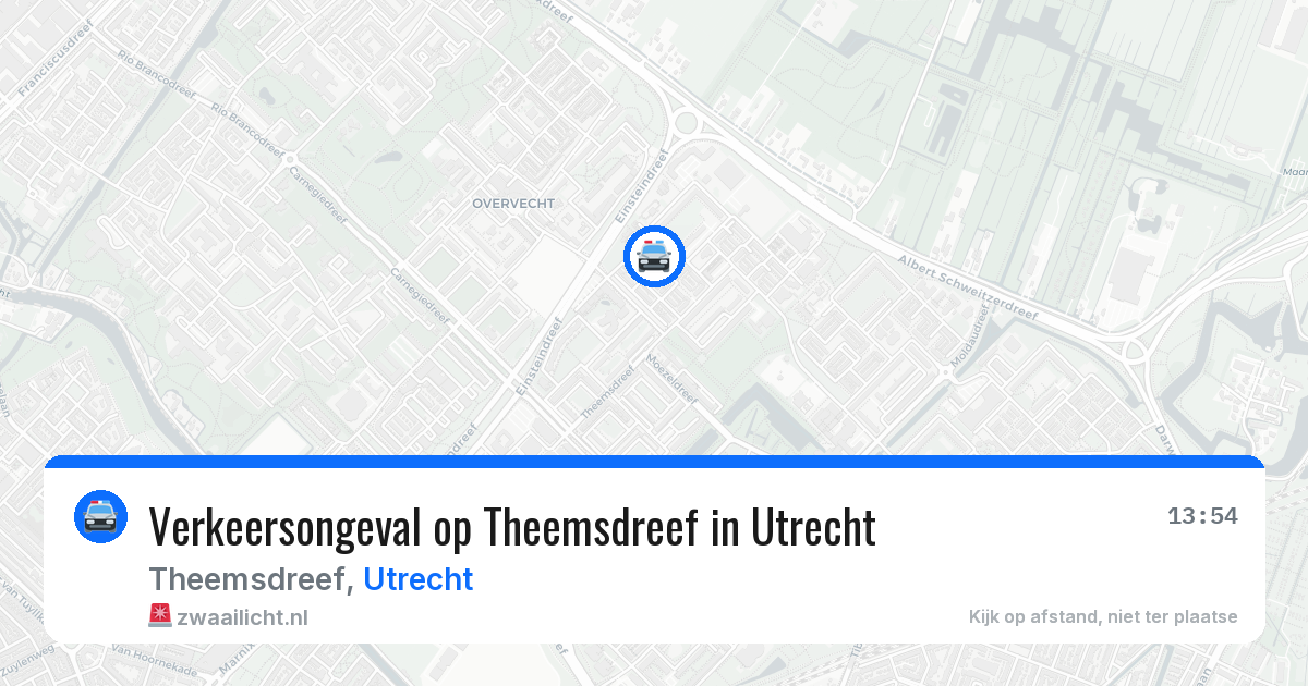 Verkeersongeval op Theemsdreef in Utrecht — 20 mrt 2026