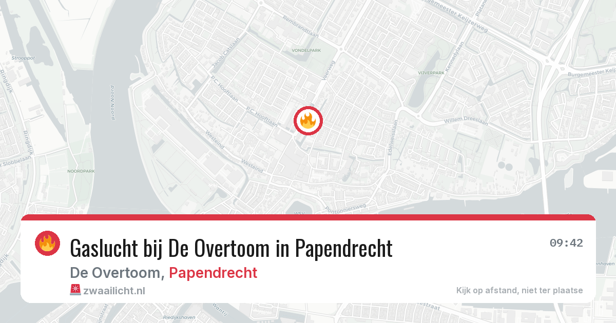 Gaslucht bij De Overtoom in Papendrecht — 2 jul 2026