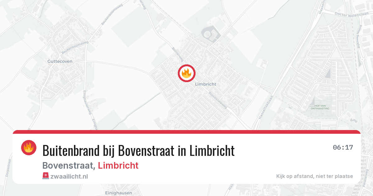 Buitenbrand bij Bovenstraat in Limbricht — 27 jun 2026