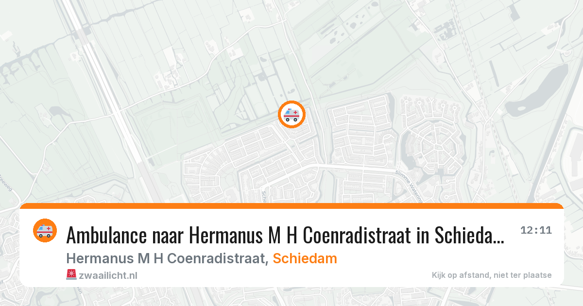 Ambulance naar Hermanus M H Coenradistraat in Schiedam — 16 mrt 2026