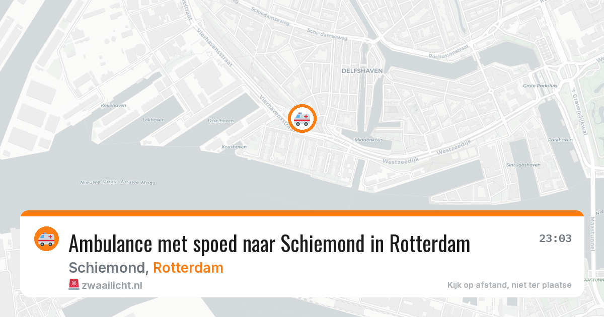 Ambulance met spoed naar Schiemond in Rotterdam — 4 jul 2026